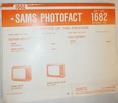Sams Photofact Magazine Sears & Wards Airline No.1682 September 1977 022515r