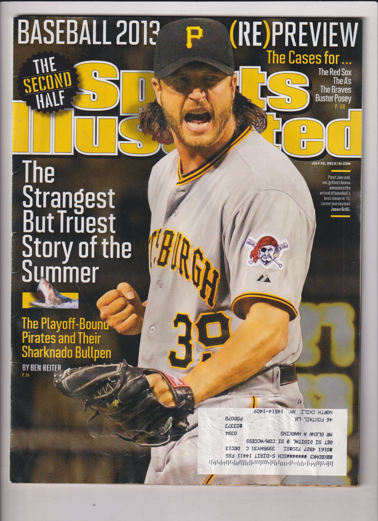 Sports Illustrated Mag Jason Grilli Buster Posey July 22, 2013 013020nonr