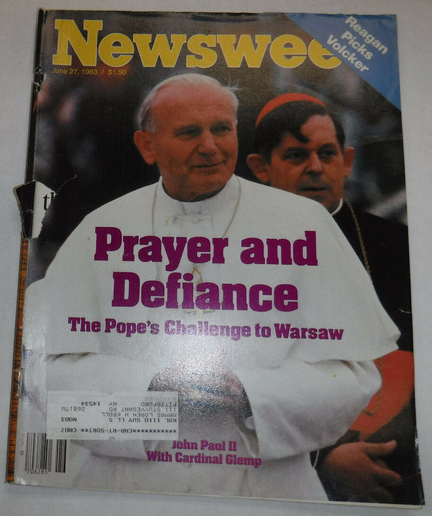 Newsweek Magazine Prayer And Definace John Paul II June 27, 1983 WITH ML 100716R