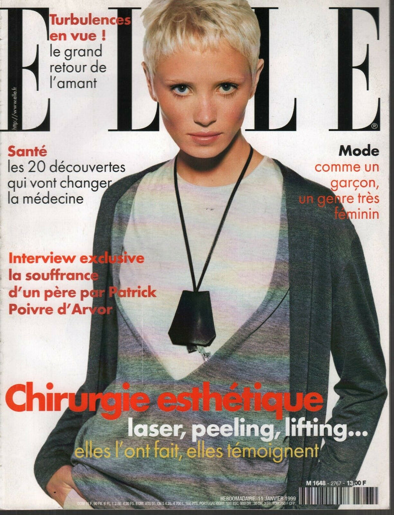 Elle French Fashion Magazine 11 Janvier 1999 Patrick Poivre d'Arvor 091819AME2