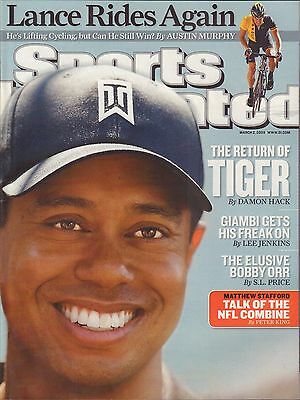 Sports Illustrated March 2 2009 Tiger Woods, Lance Armstrong VG 061616DBE