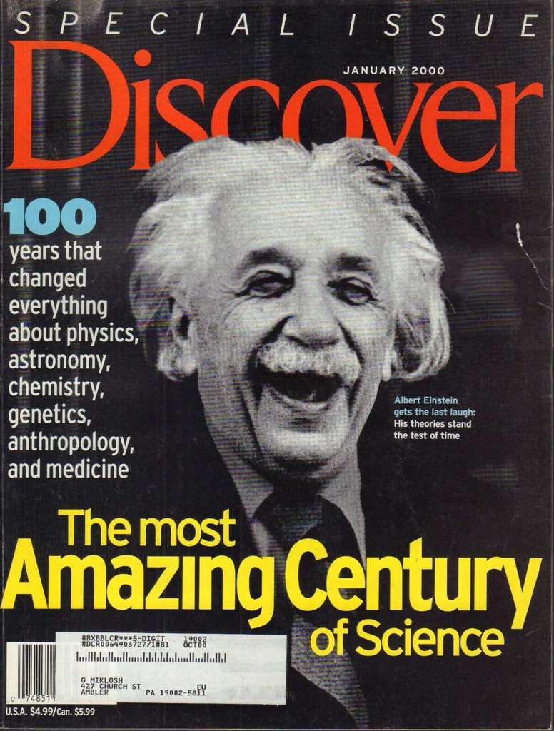 Discover Magazine Albert Einstein 100 Years January 2000 011918nonr