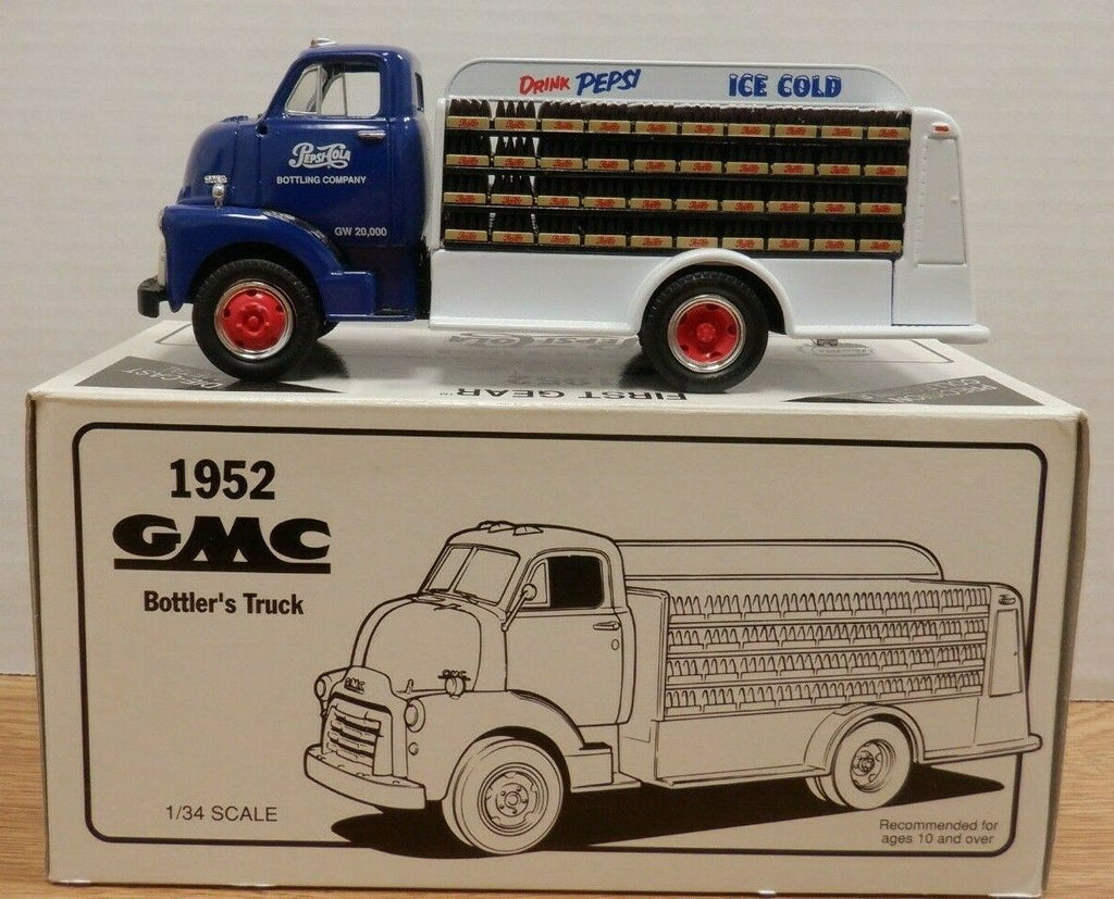 Pepsi-cola 1952 GMC Bottler's Truck 1st Gear 1/34 Diecast 111219DBT5