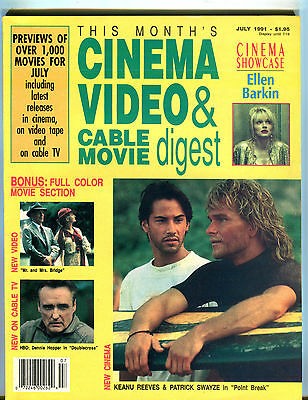 Cinema Video & Cable Movie Digest Magazine July 1991 Patrick Swayze EX 040516jhe