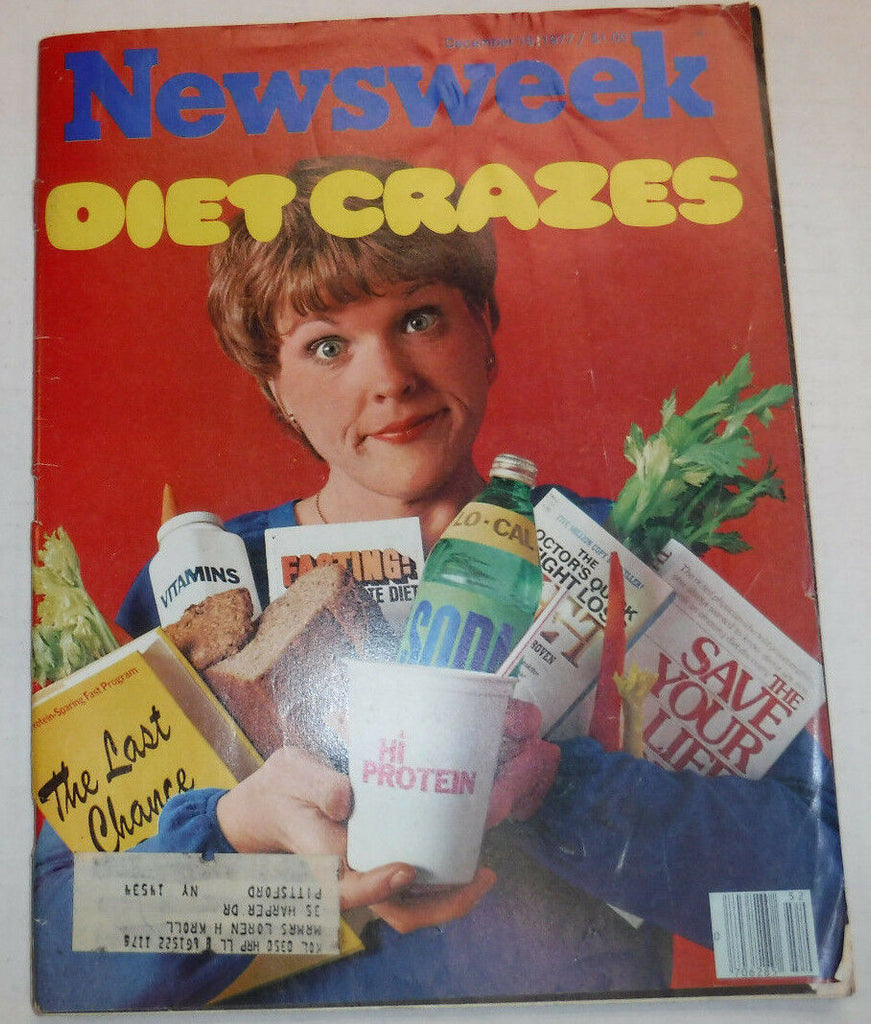 Newsweek Magazine Diet Crazes Good Cond December 19, 1977 100616R