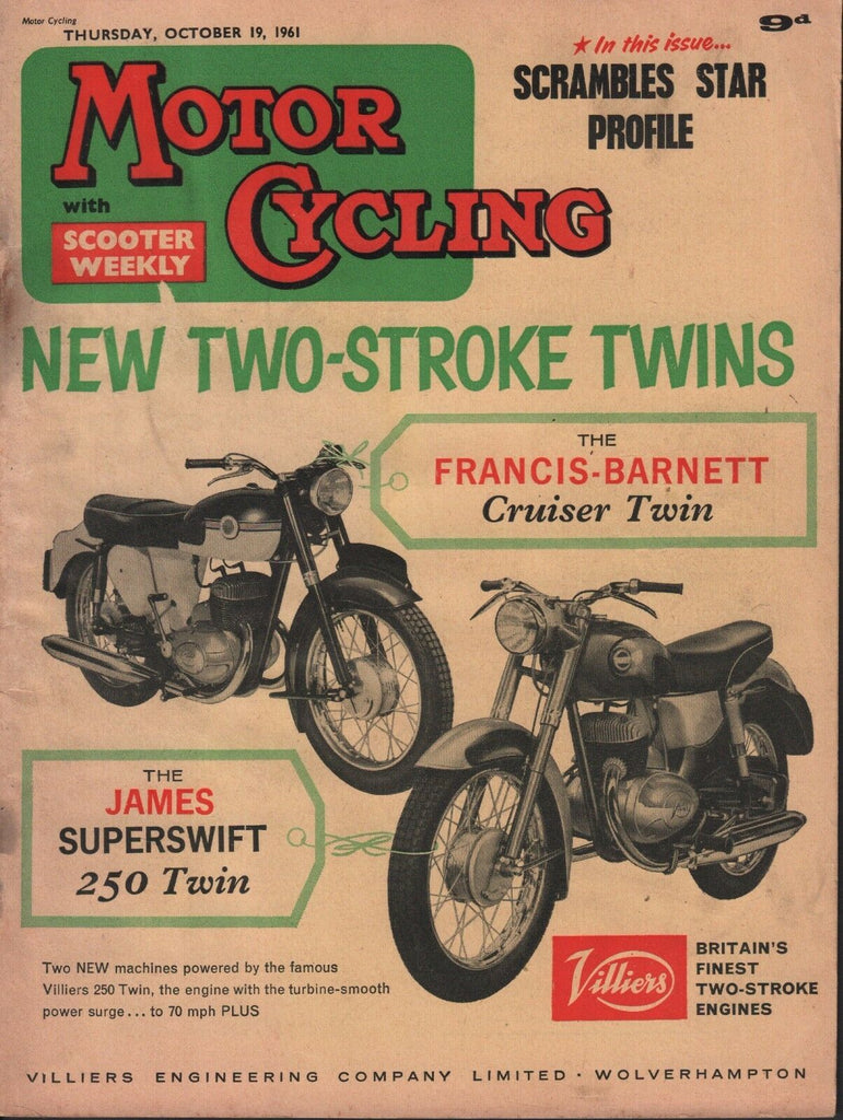 Motor Cycling October 19 1961 Francis Barnett, James Super Swift 071717DBE