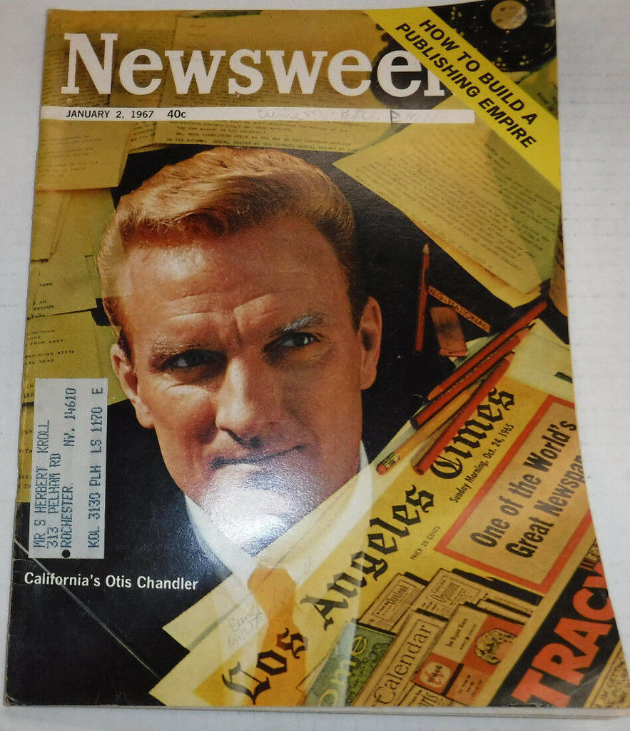 Newsweek Magazine California's Otis Chandler January 2, 1967 101816R