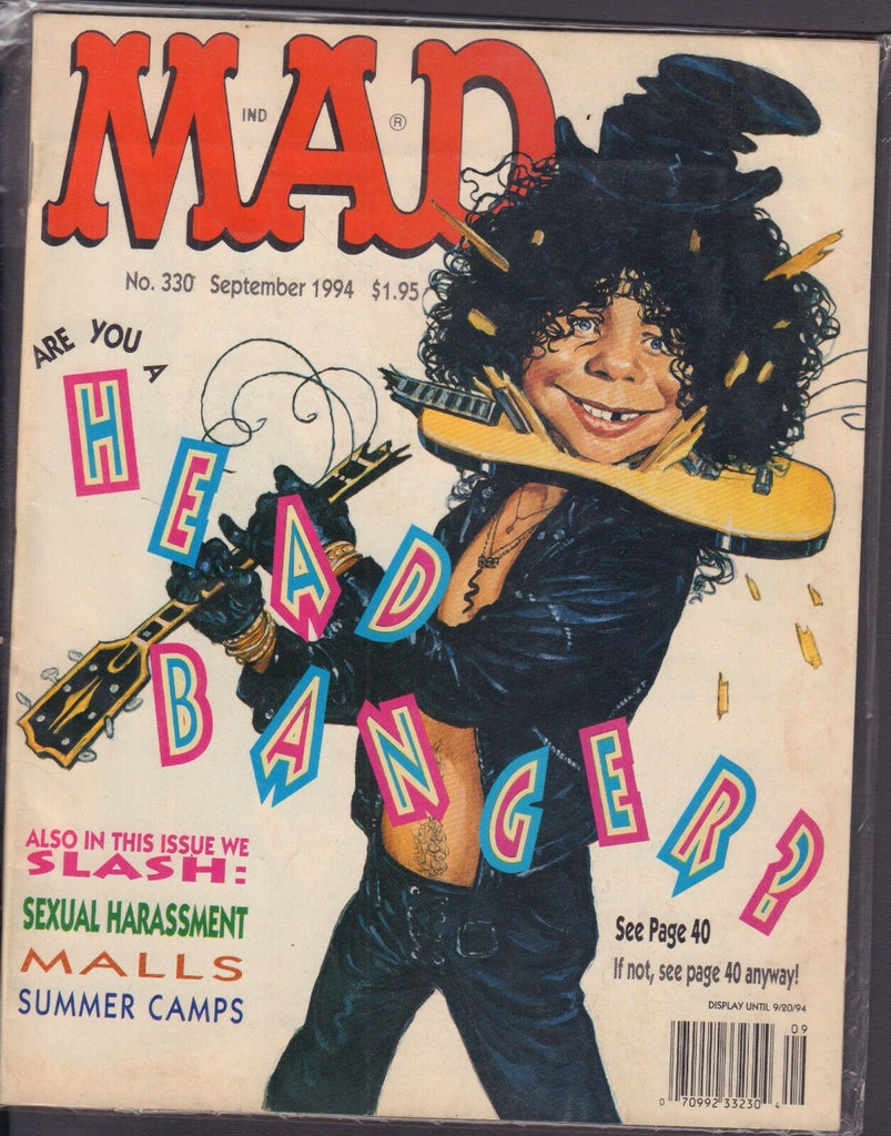 Mad Magazine September 1995 Head Bangers VG 101316DBE