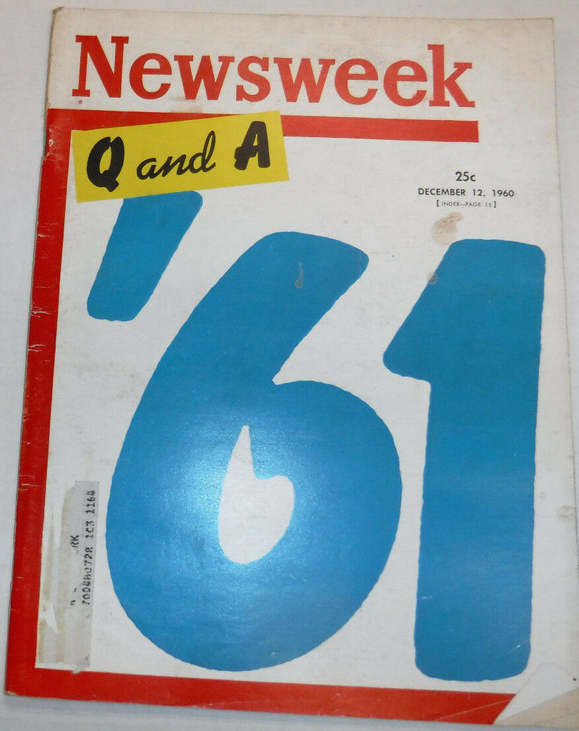 Newsweek Magazine Q And A December 12, 1960 100716R2