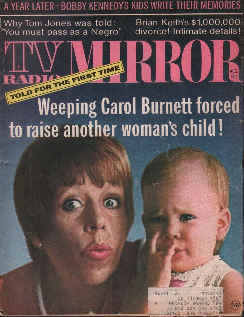 TV Radio Mirror August 1969 Carol Burnett Tom Jones 050918DBE