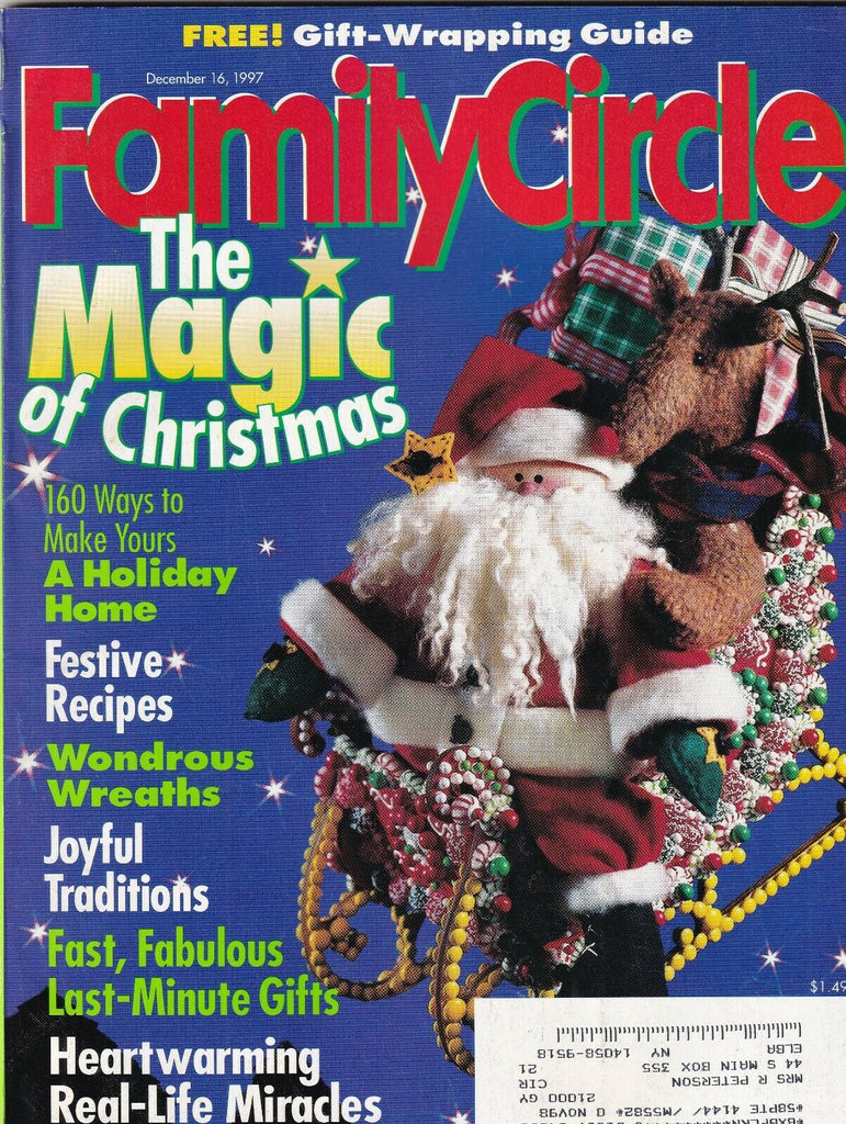 Family Circle Mag Christmas Special Festive Recipes December 16, 1997 092719nonr