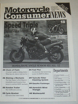 Motorcycle Consumer News Magazine Suzuki GS500 Evaluation August 1995 010915R