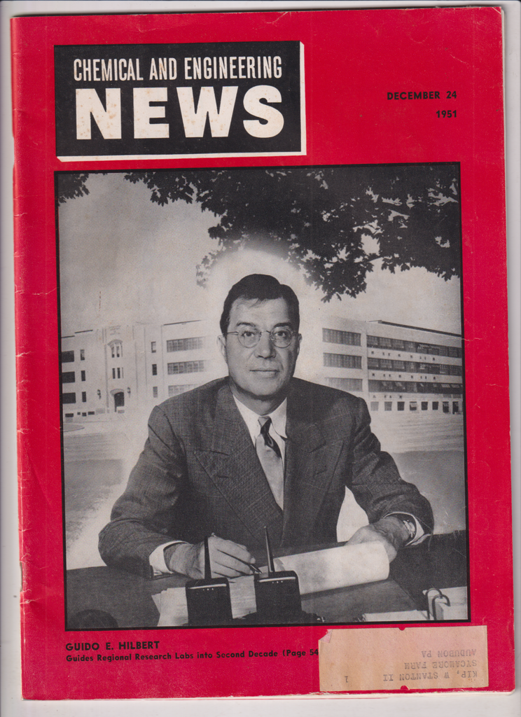 Chemical And Engineering News Mag Guido E Hilbert December 24, 1951 012720nonr