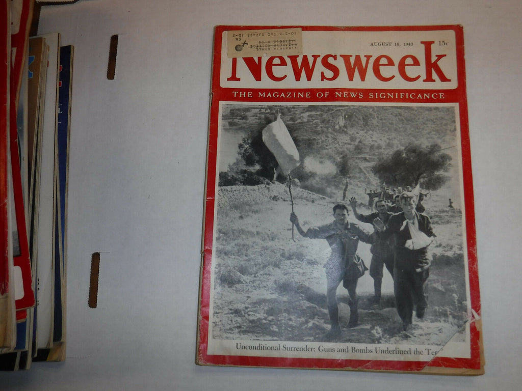 Newsweek Magazine Unconditional Surrender August 1943 VINTAGE 093016R
