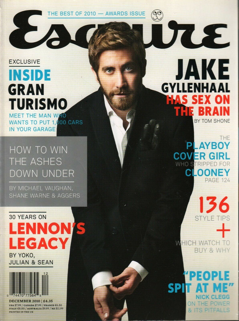 Esquire UK Magazine December 2010 Jake Gyllenhaal John Lennon Yoko Ono 031320AME