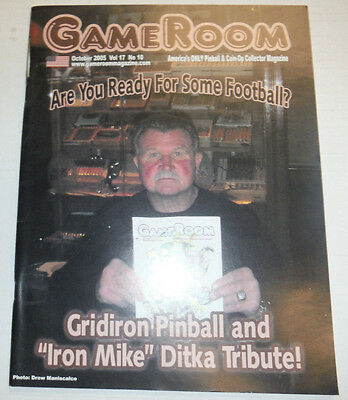 Gameroom Magazine Iron Mike Ditka Tribute October 2005 032315R