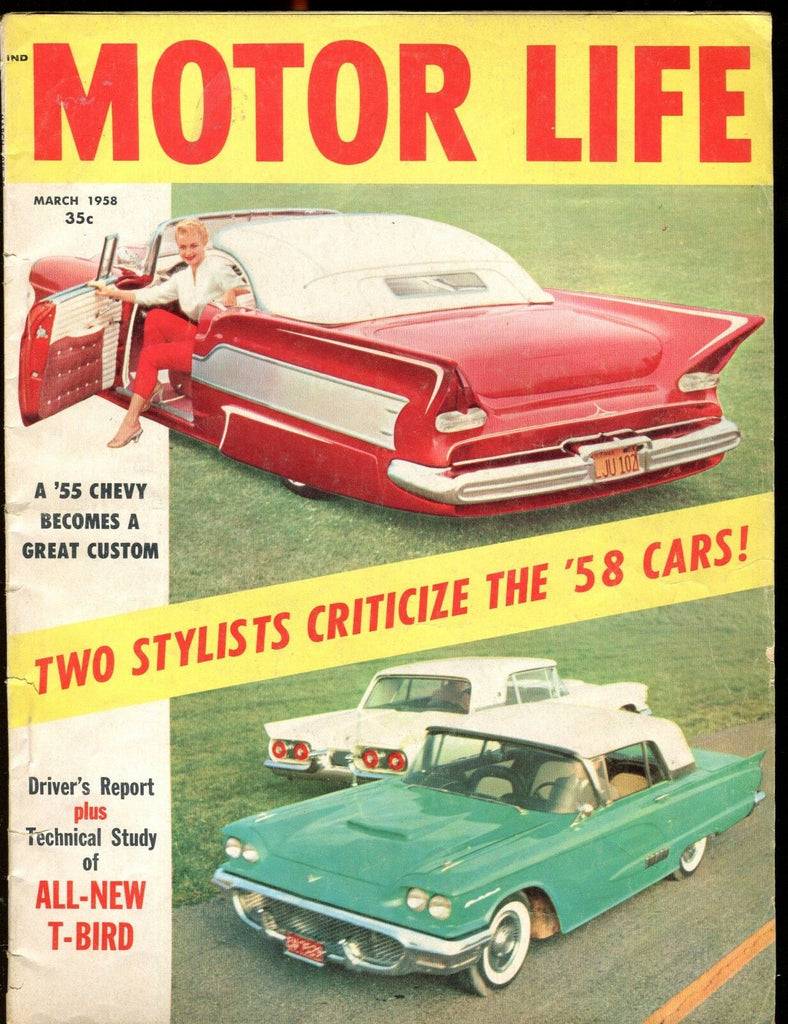 Motor Life Magazine March 1958 '55 Chevy VG No ML 022817nonjhe