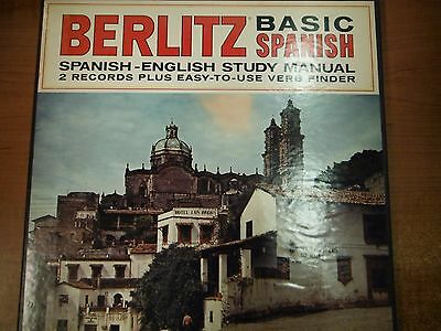 33 RPM Vinyl Berlitz Basic Spanish Verb Finder 2 Rec Box Set 051215SM