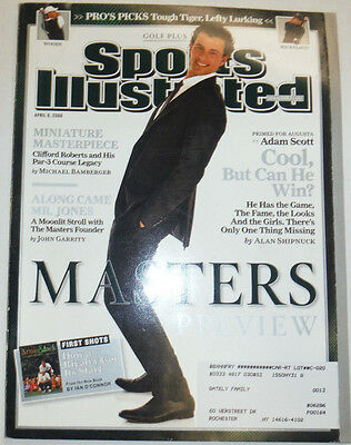 Sports Illustrated Magazine Adam Scott & Tiger Woods April 2008 011215R