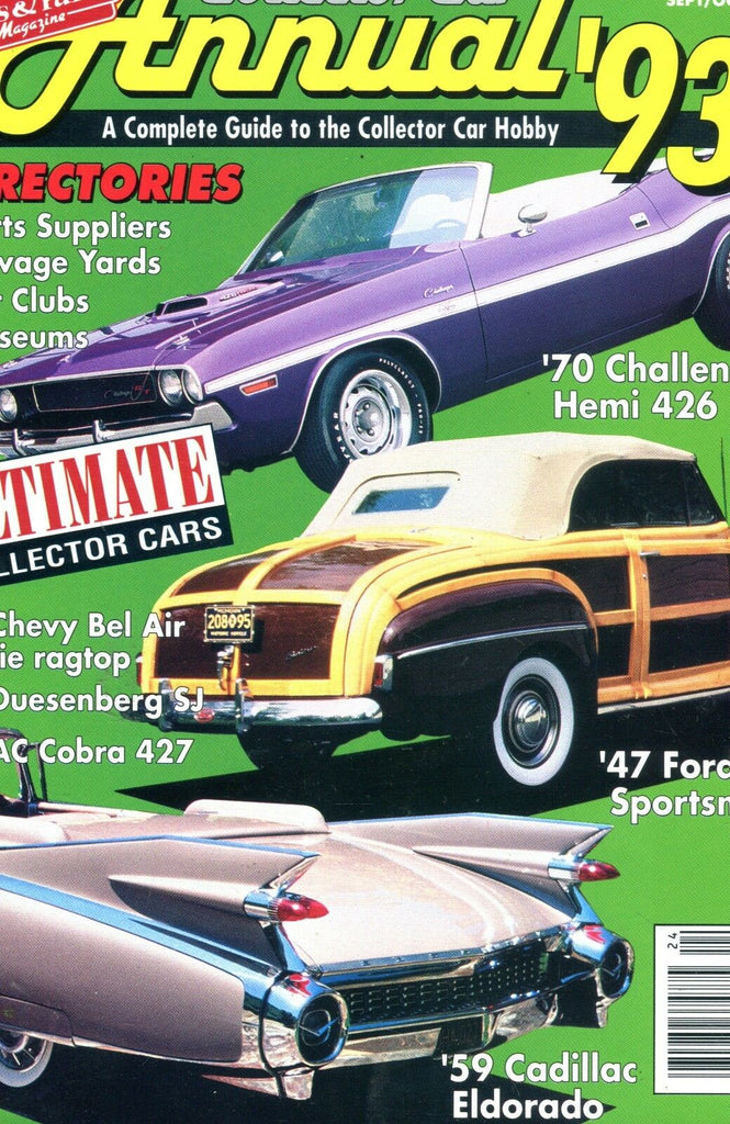 Collector Car Annual '93 September/October 1992 EX No ML 012617jhe