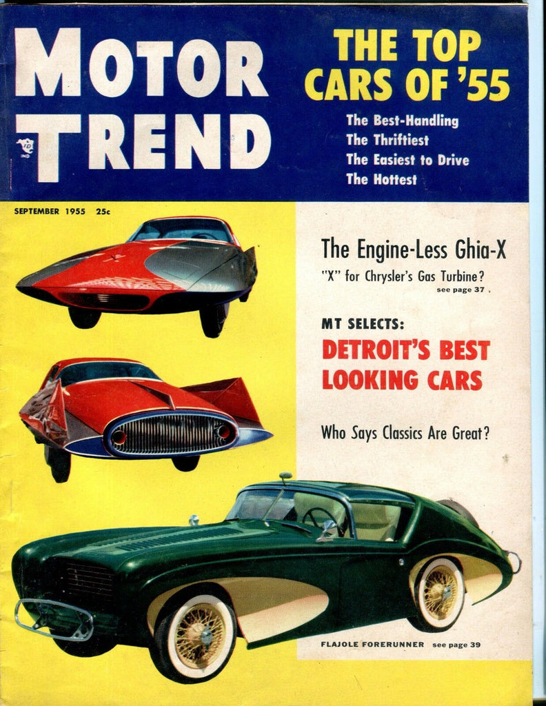Motor Trend Magazine September 1955 Flajole EX No ML 052117nonjhe