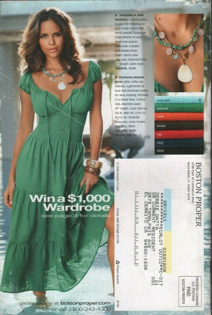 Boston Proper Travel 2008 Clothing, Fashion, Bathing Suit Catalog 1023 mr- magazine-hobby Boston Proper Travel 2008 Clothing, Fashion, Bathing Suit Catalog 1023 mr- magazine-hobby