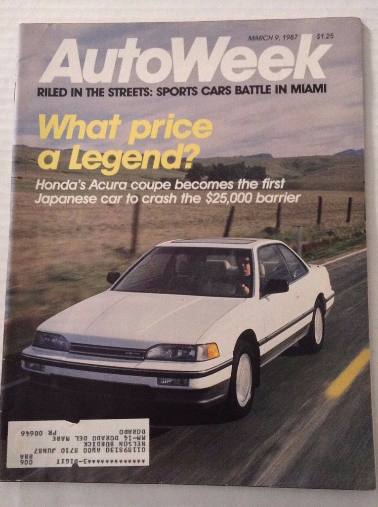 Autoweek Magazine Honda's Acura Coupe March 9, 1987 011617rh