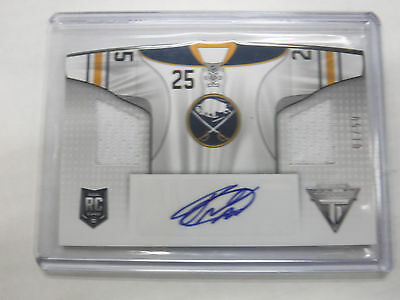 2013-14 Panini Mikhail Grigorenko Sabres Autographed Event-Worn 01/50 jh1