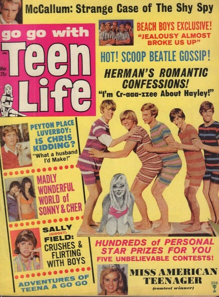 Teen Life March 1966 Sonny Cher The Beach Boys Sally Field 021419DBE