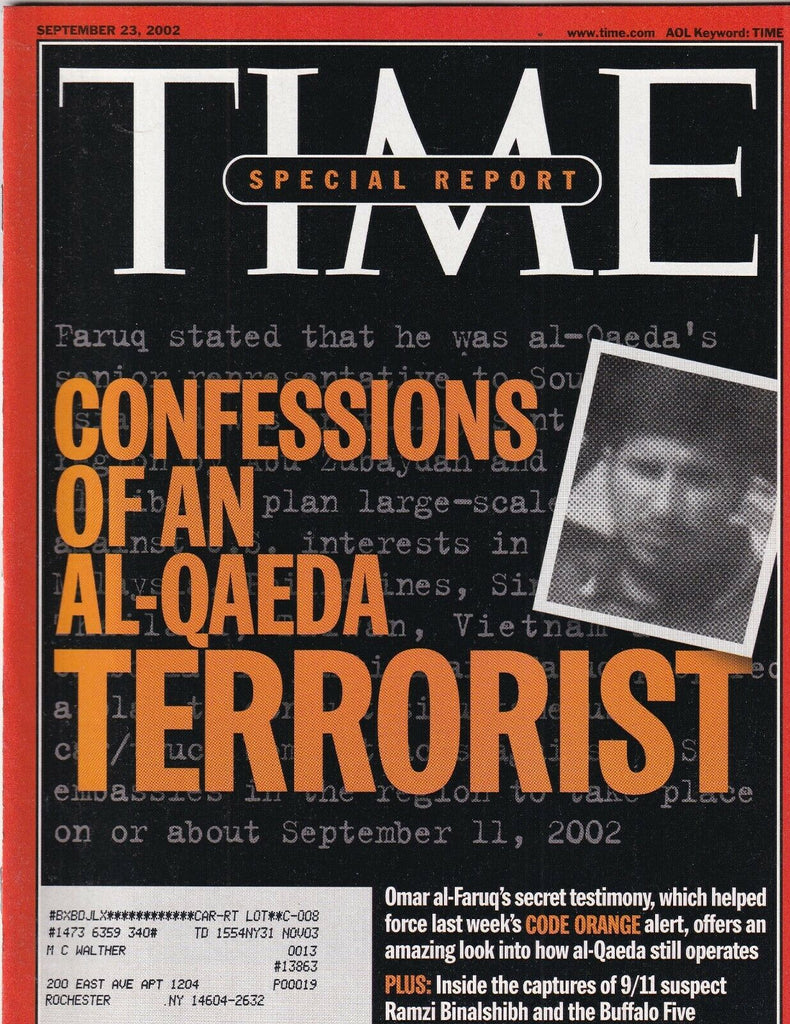 Time Mag Confession Of An Al-Qaeda Terrorist September 23, 2002 102219nonr