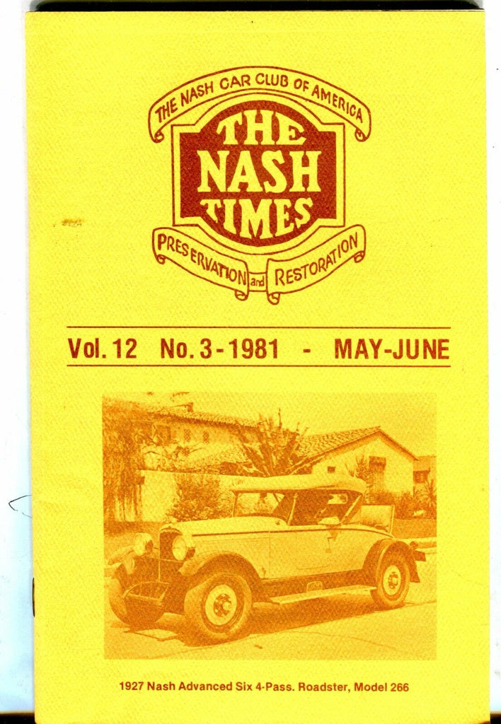The Nash Times May/June 1981 1927 Roadster 266 EX 032017nonjhe
