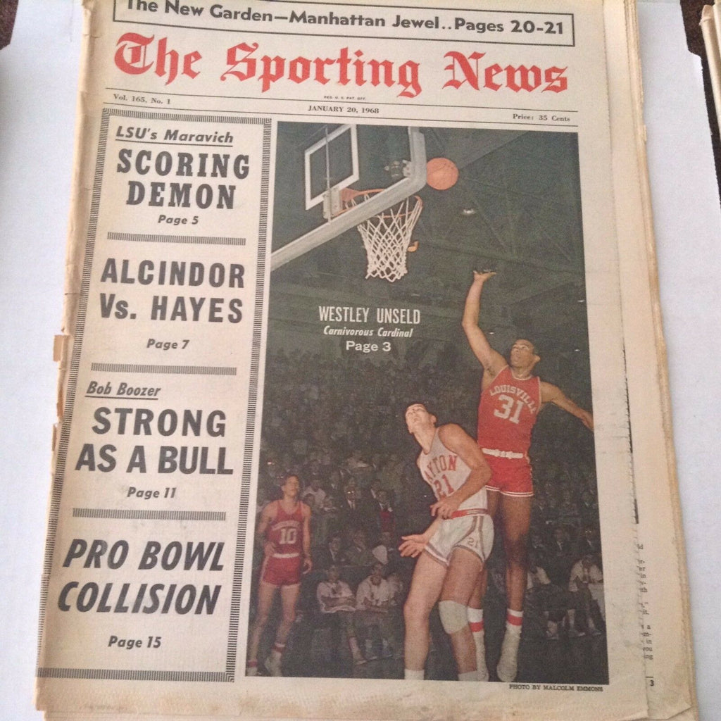 The Sporting News Magazine Westley Unseld January 20, 1968 062117nonrh