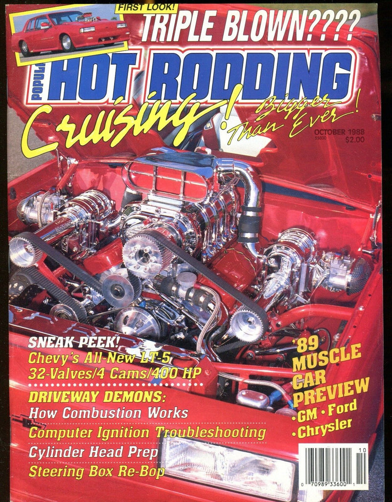 popular Hot Rodding Magazine October 1988 EX No ML 022217nonjhe