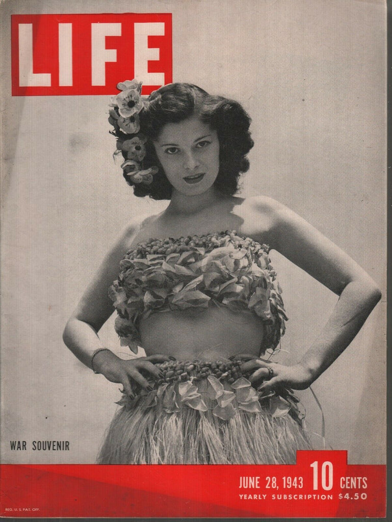 Life Magazine June 28 1943 War Souvenir Vintage WWII Ads 082119AME