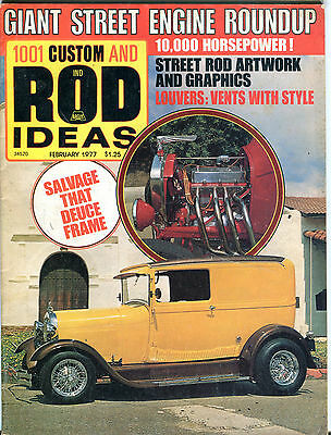 1001 Custom And Rod Ideas Magazine February 1977 Deuce Frame EX 071916jhe