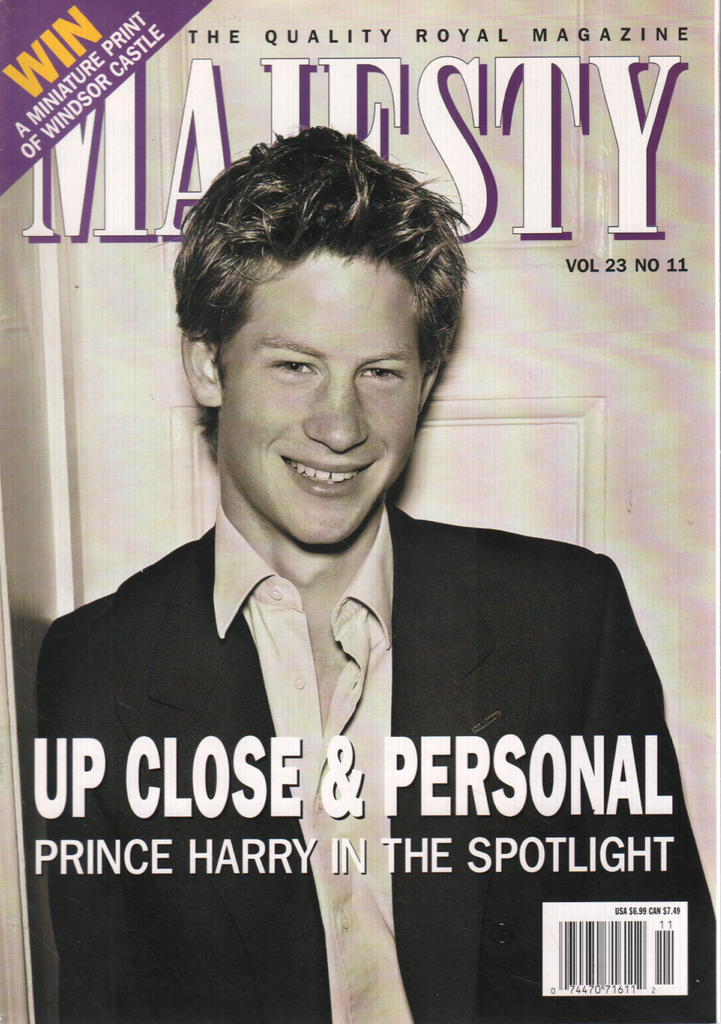 Majesty Vol.23 No.11 November 2002 Prince Harry Prince Charles 032720DBE