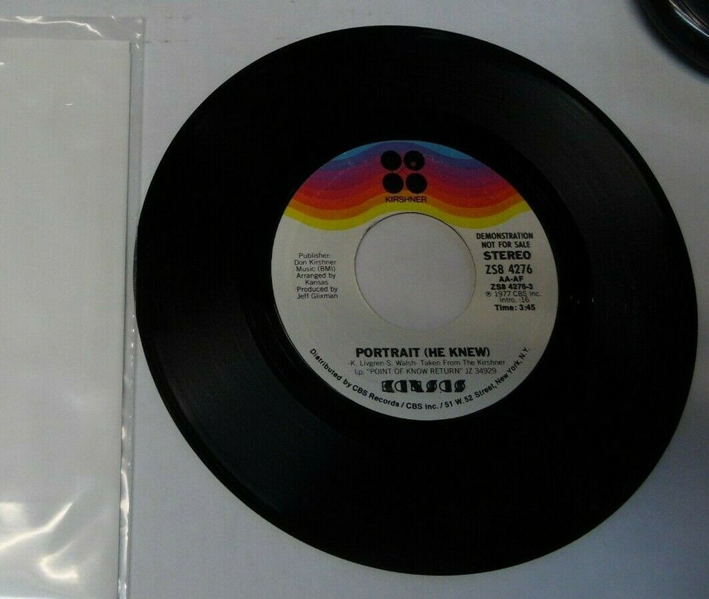 Kansas Portrait (He Knew) 45RPM PROMO ZS8-4276 022220LLE45