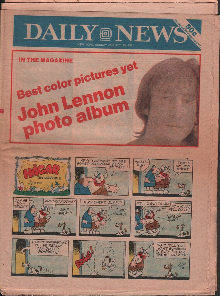 Daily News January 18 1981 John Lennon 101918DBE