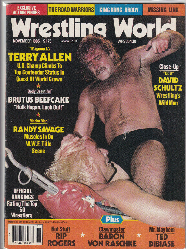 Wrestling World Terry Allen Brutus Beefcake November 1985 052919nonr