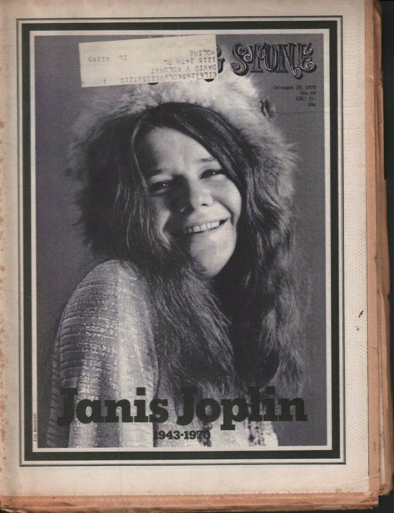 Rolling Stone Magazine October 29 1970 Janis Joplin Memorial Issue 121119AME
