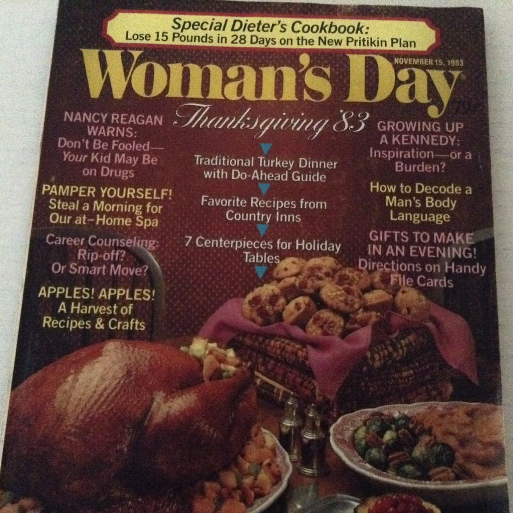 Woman's Day Magazine Thanksgiving Nancy Reagan November 15, 1983 071417nonrh