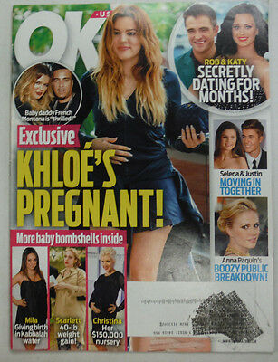 OK! Magazine Khloe Kardashian's Pregnant French Montana July 2014 051115R