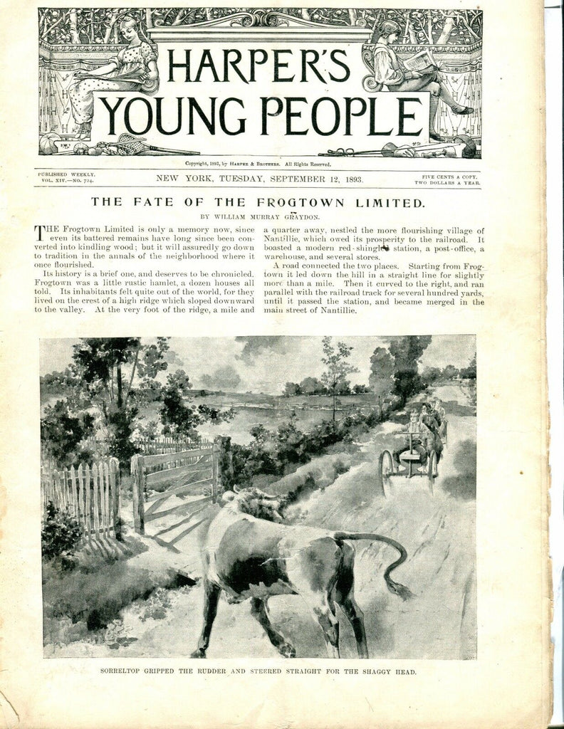 Harper's Young People Magazine September 12 1893 Frogtown ACC 042417nonjhe