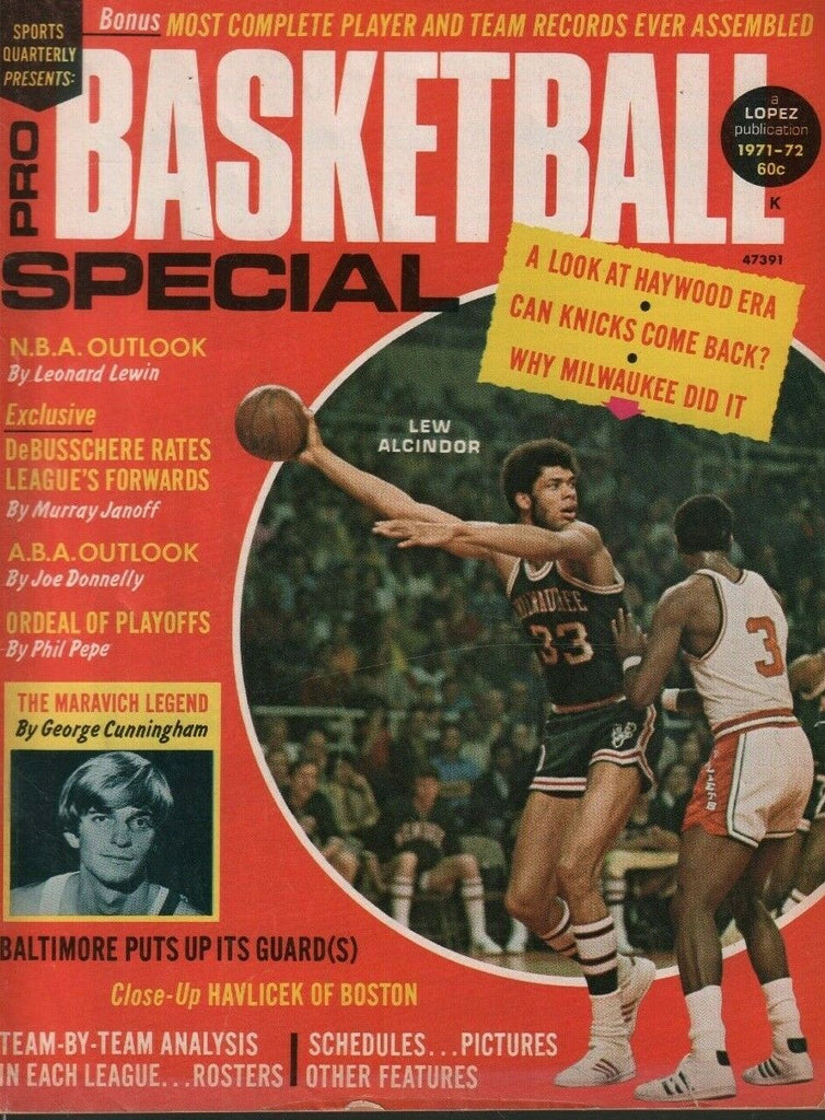 Pro Basketball Special 1971-72 Lew Alcindor George Cunningham 050619DBE2
