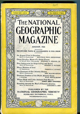 The National Geographic Magazine August 1936 VG 041416jhe