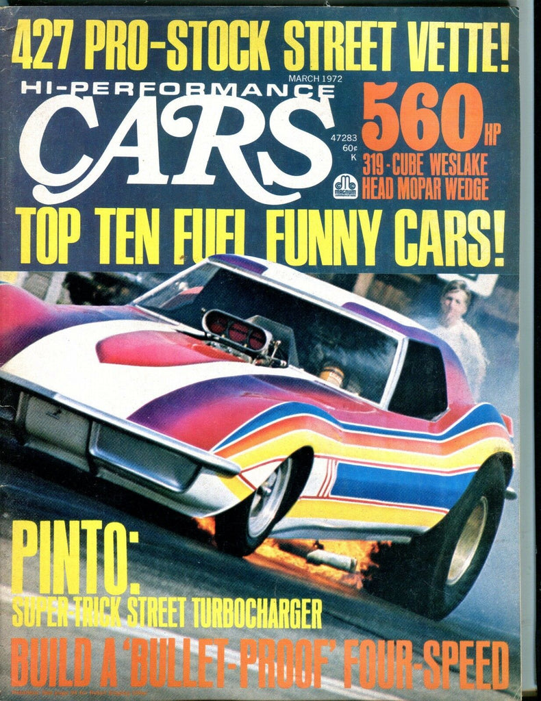 Hi-Performance Cars Magazine March 1972 Pinto VG No ML 051217nonjhe