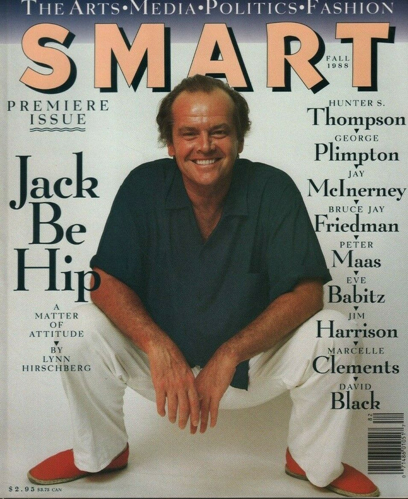SMART Fall 1988 PREMIERE ISSUE Jack Nicholson Hunter S Thompson EX 060419DBE