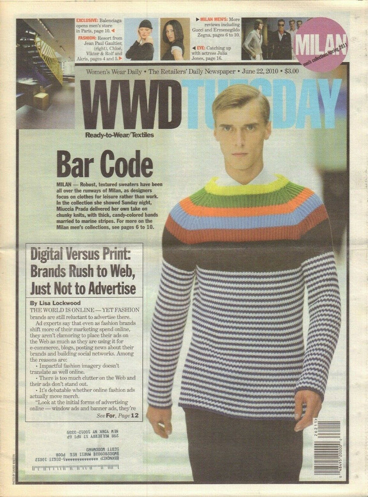 WWD June 22 2010 Lisa Lockwood Miuccia Prada Jean Paul Gaultier 021419DBE2