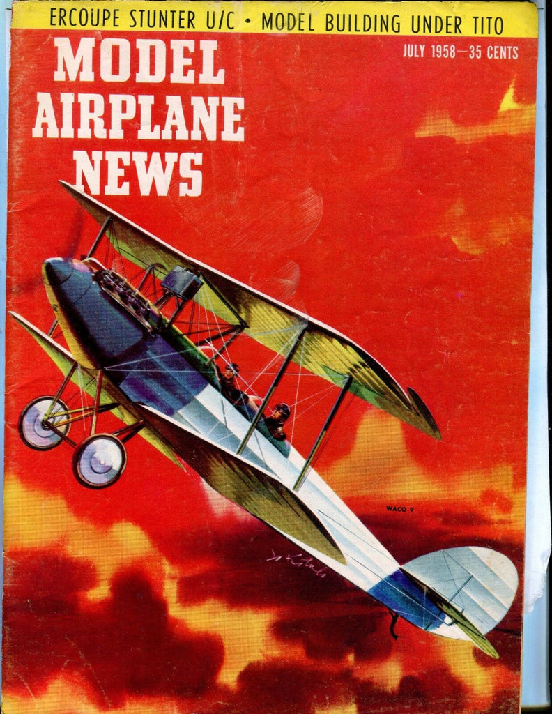Model Airplane News Magazine July 1958 Waco 9 GD 041217nonjhe