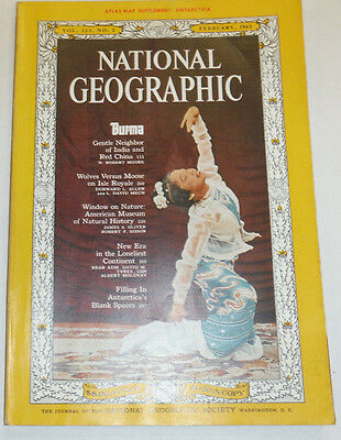 The National Geographic Magazine Burma & Wolves Vs Moose February 1963 110514R1
